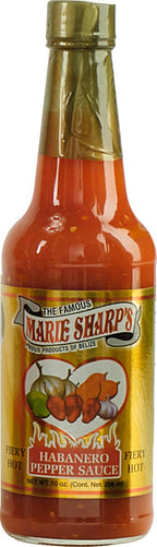 Marie Sharp’s Fiery Hot Habanero Pepper Sauce, 10 oz – Extra Hot Belizean Hot Sauce with Intense Heat & Flavor – All-Natural, Gluten-Free