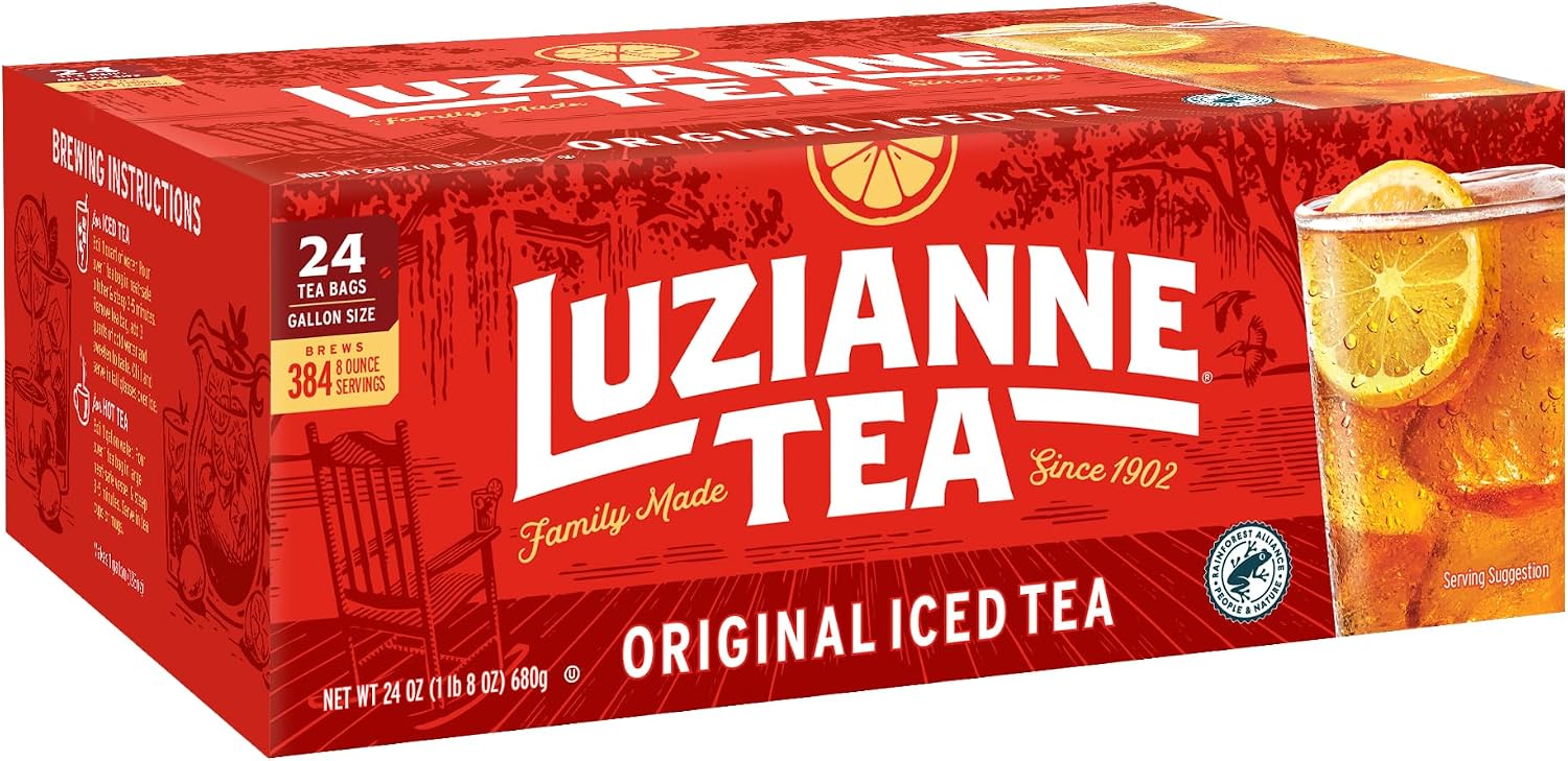 Luzianne Unsweetened Iced Tea Bags, Gallon Size, 24ct Box (Pack of 1)