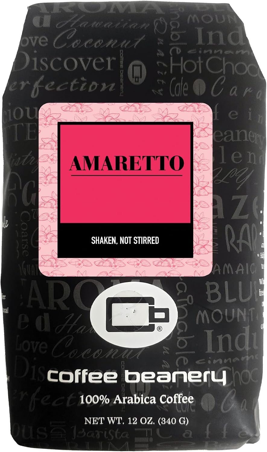 Amaretto Flavored Coffee, Specialty Arabica Coffee, Medium Roast, 12 ounce, Automatic Drip (Ground)