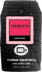 Amaretto Flavored Coffee, Specialty Arabica Coffee, Medium Roast, 12 ounce, Automatic Drip (Ground)