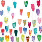 Boston International - C844300 Boston International IHR 3-Ply Cocktail Beverage Paper Napkins, 5 x 5-Inches, Rainbow Hearts