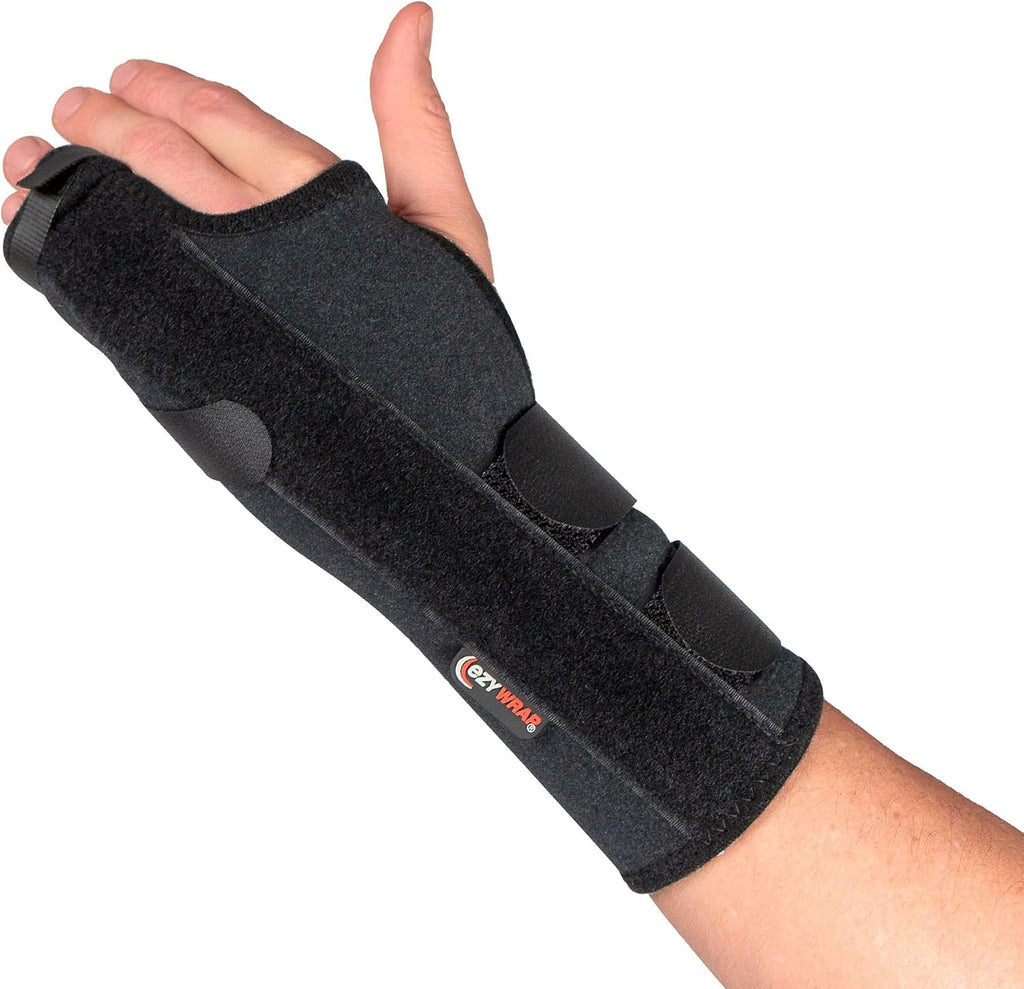 Boxer Fracture Splint Hand Brace with Finger Support – Wrist Brace Left Hand with Adjustable Fit, Hypoallergenic Material & Soft Edges – Designed for Metacarpal Fracture, Sprain, or Swelling