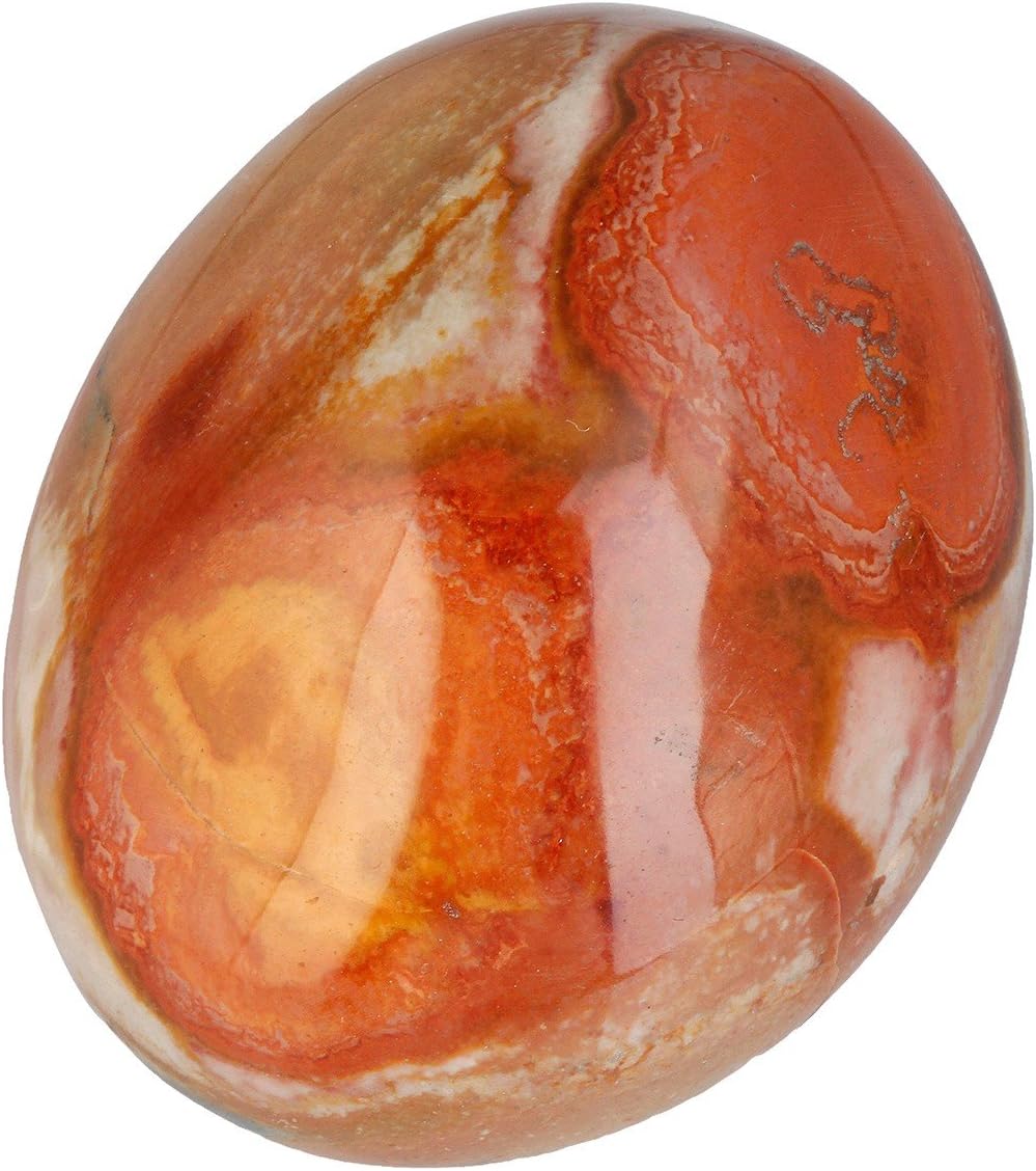Nupuyai Natural Irregular Polished Palm Stone Reiki Healing Tumbled Worry Stones Pocket Crystal Quartz Stones, Ocean Jasper