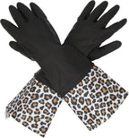 GLOVELY HANDS Rubber Cleaning Gloves – Water-Resistant Latex Dishwashing Gloves with Soft Cotton-Feel Lining, Non-Slip Grip, Long Cuff, Durable Household Kitchen Cleaning Medium (1 PAIR)