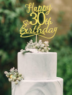 30 Birthday Cake Toppers-Gold Glitter, Thirty Cake Topper, 30 cake topper, 30th birthday decorations,30th Birthday Cake Topper, 30 Decorations for Cake, 30 Birthday Decorations