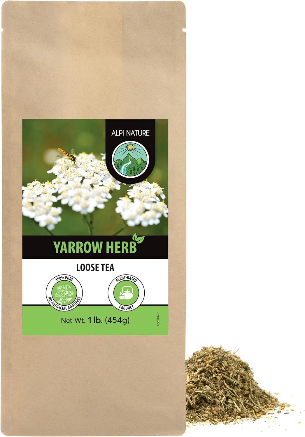 Alpi Nature Yarrow Tea 1 lb 454g, Dried and Cut Yarrow Herb, Loose Leaf Tea for Herbal Infusion