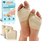 Metatarsal Pads for Women & Men – 1 Pair Gel Ball of Foot Cushions for Forefoot Pain Relief, Metatarsalgia & Morton’s Neuroma – Breathable Foot Pads for Walking, Standing & Daily Wear (L Size)
