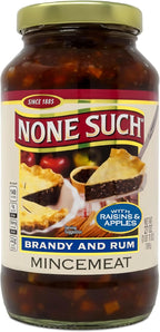 None Such Mincemeat Brandy & Rum - Pie Filling with Apples and Raisins, 27 Ounce (Pack of 1)