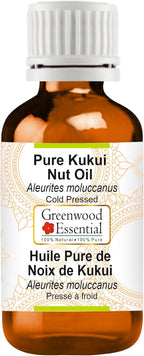 Greenwood Essential Pure Kukui Nut Oil (Aleurites moluccanus) Cold Pressed 50ml (1.69 oz)