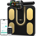 Runstar Smart Scale FSA&HSA Eligible, 8 Electrodes Digital Bathroom Scale for Body Weight and Fat, BMI, Muscle Mass 28 Body Composition Measurement, with Full-Color TFT LCD on Retractable Handle