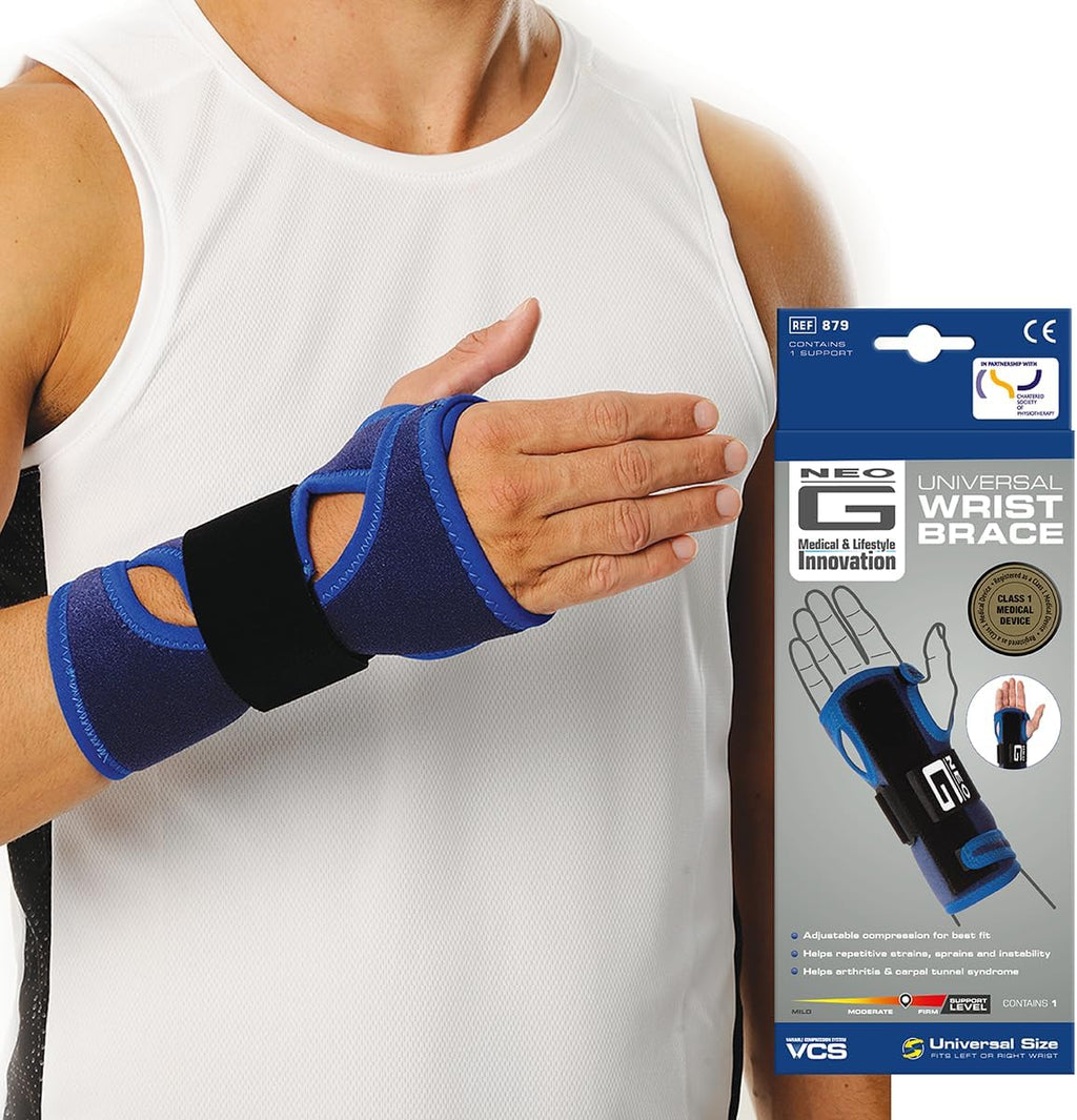 Neo-G Universal Fit Wrist Brace - Wrist Support Brace for Carpal Tunnel Syndrome, Arthritic Wrists, Wrist Injuries, Tendonitis, Weak Wrists. Left or Right - Class 1 Medical Device
