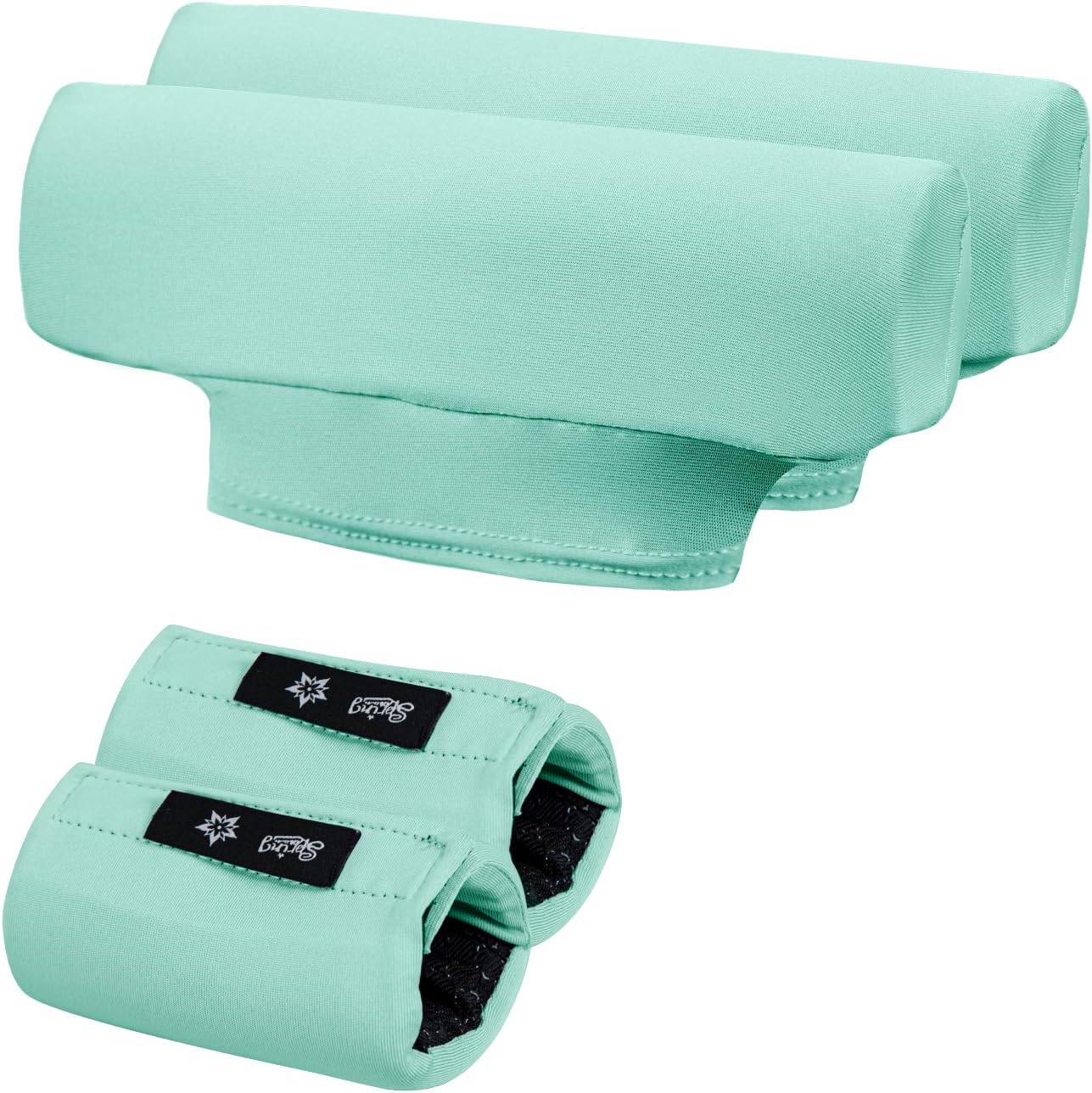 Underarm Crutch's Pad and Hand Grip Covers Universal Forearm Handle Padded Cushion Sets Accessories for Crutches Pads for Armpits (Cyan)