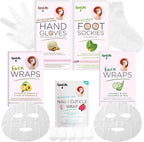 SpaLife 10 Piece Korean Face Mask & Moisturizing Hand Gloves Set | Foot Mask Socks for Dry Cracked Hands & Feet | Korean Skincare Cuticle Repair Mask Women | Self Care Gifts for Women | 10 Pack