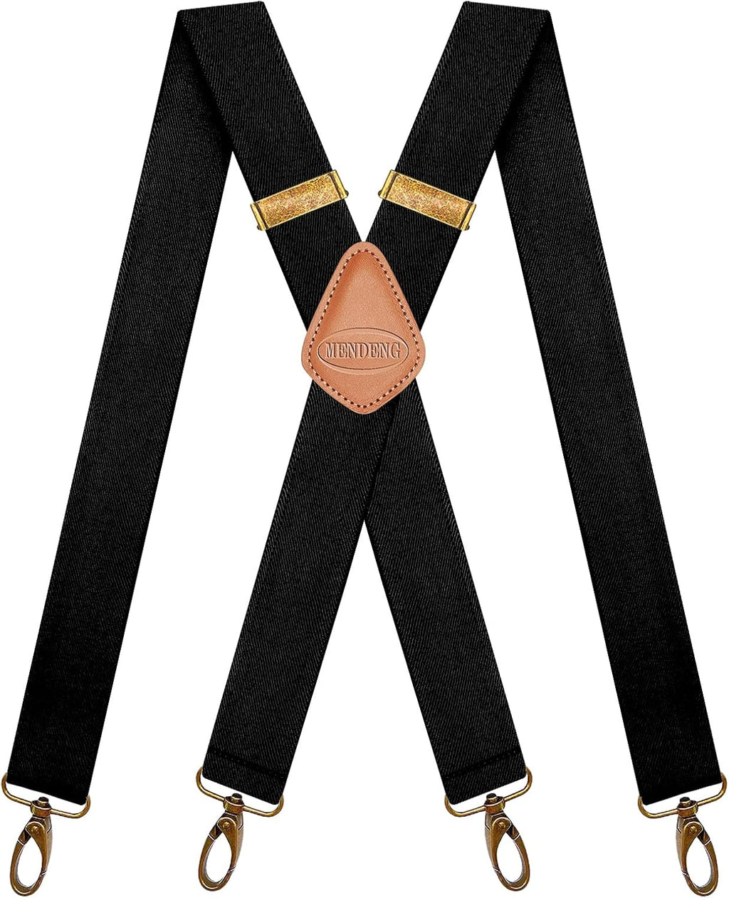 MENDENG Suspenders for Men Heavy Duty Swivel Hooks Retro X-Back Adjustable Brace