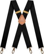 MENDENG Suspenders for Men Heavy Duty Swivel Hooks Retro X-Back Adjustable Brace