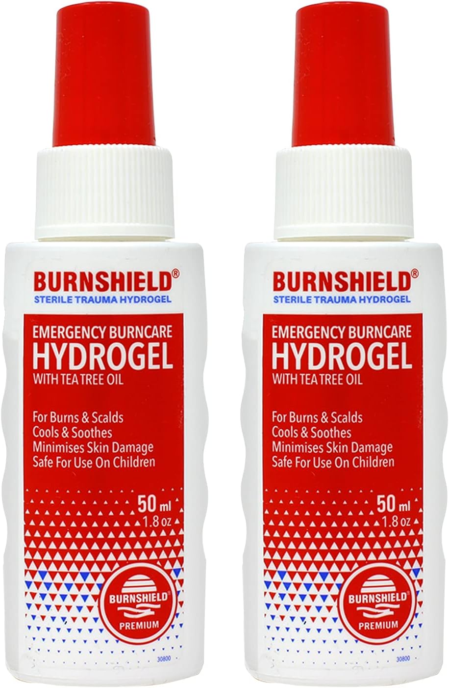 Burnshield Sterile Trauma Fire Burn Hydrogel Spray Bottle - 1.8 oz - 2 Pack