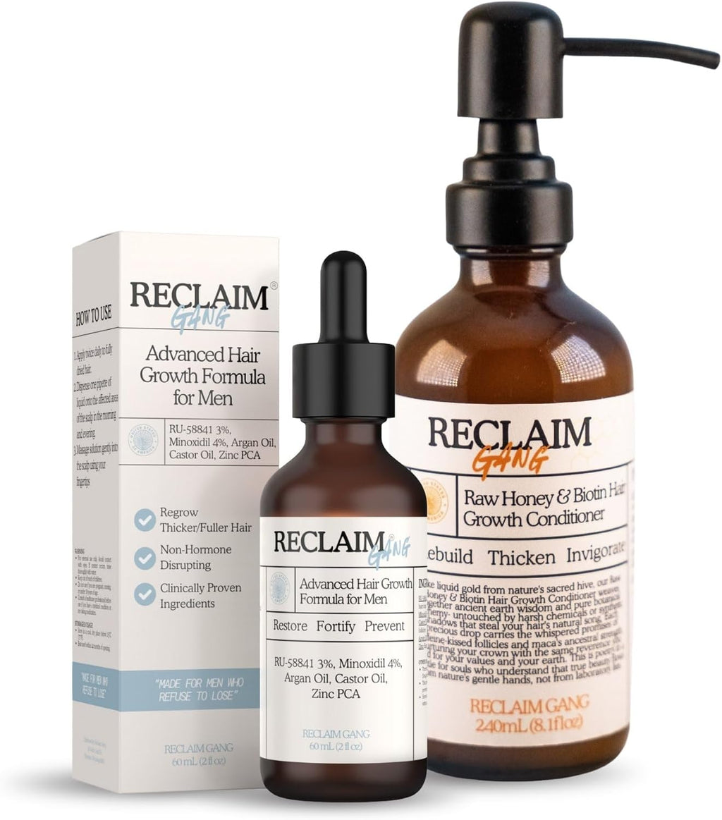 Thicker Hair Bundle– Advanced Formula + Raw Honey & Biotin Conditioner