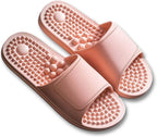 Acupressure Foot Massage Slippers Reflexology Sandals for Foot Stress Relief Massage Non-Slip Water-Proof Quick Drying Therapeutic Reflexology Sandals for Shiatsu Arch Pai(7.5-8 Women, Pink)