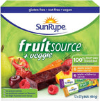 SunRype FruitSource Veggie 100% Fruit and Vegetable Bar Snack Variety Pack, 444g/16oz., {Imported from Canada}