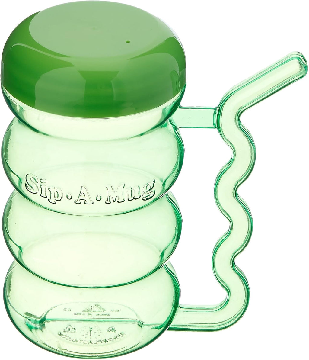 Sammons Preston Small Cup with Built-In Straw, 13 oz. Sippy Cup with Secure Lid and Handle for Spill Prevention, Spillproof Mug with Fun Straw for Kids, Elderly, Disabled, and Handicapped