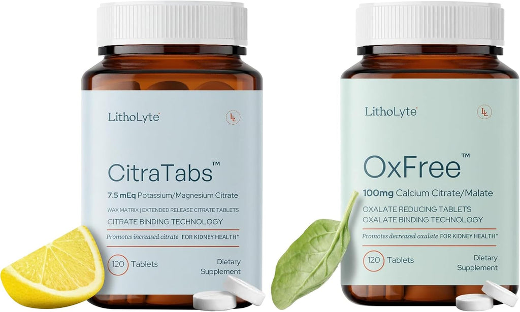 Ultimate Kidney Health Protection Bundle: CitraTabs® + OxFree® for Optimal Oxalate & Calcium Balance - Science-Based Support Beyond Cleanse, Detox, or Stone Dissolver Supplements