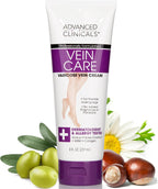 Advanced Clinicals Varicose Veins Cream For Legs | Spider Vein & Varicose Vein Cream | Vitamin K Cream | Arnica Cream, 8 Fl Oz