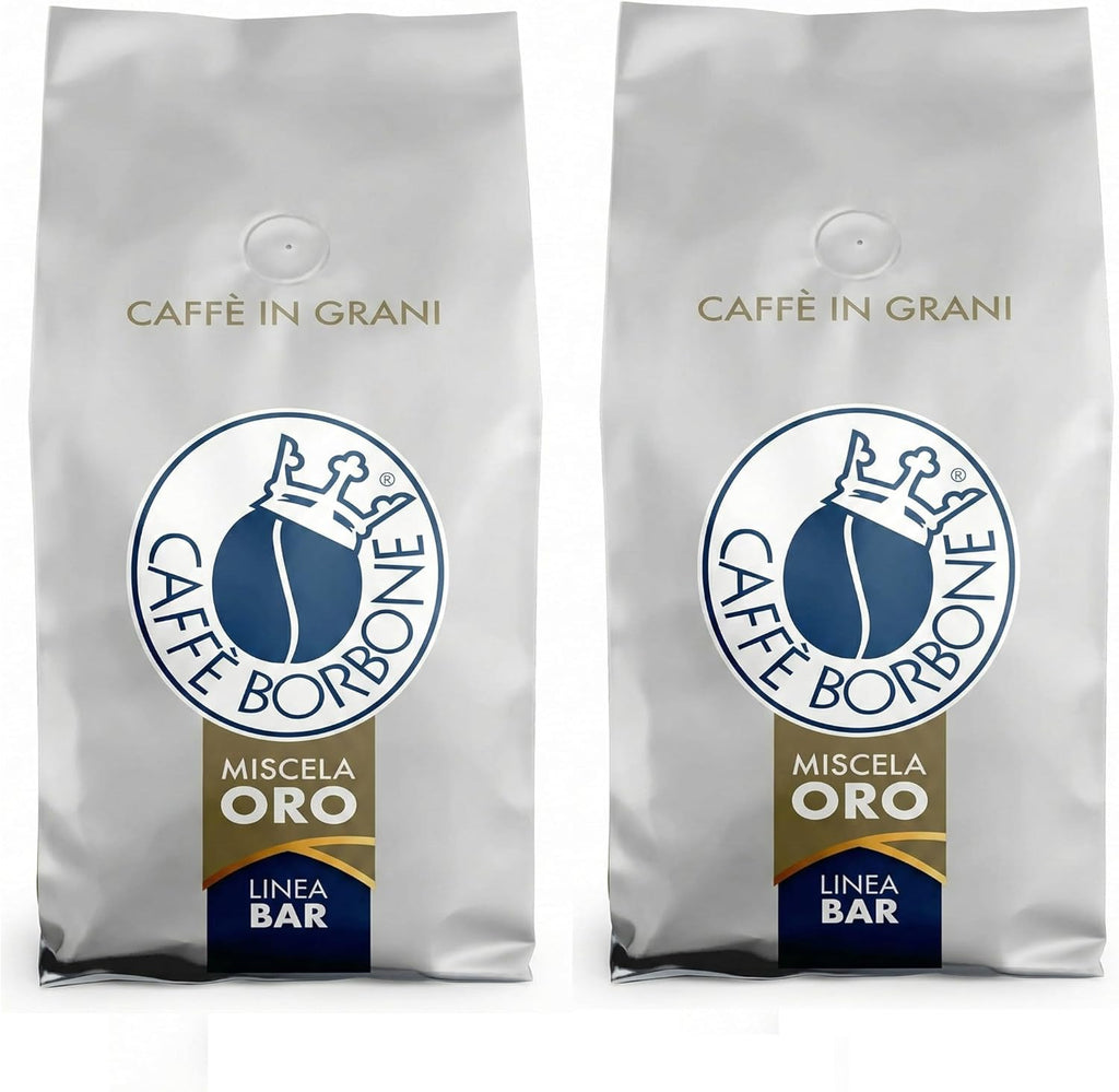 Caffè Borbone Whole Bean Coffee, Medium-Dark Roast, Gold Blend, Authentic Italian Coffee, 2.2 lb Bag (Pack of 2)