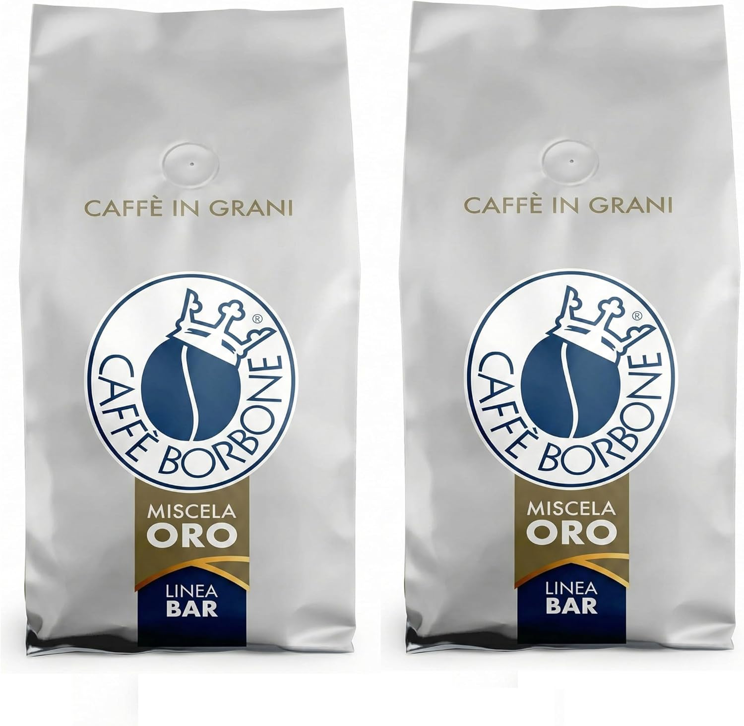 Caffè Borbone Whole Bean Coffee, Medium-Dark Roast, Gold Blend, Authentic Italian Coffee, 2.2 lb Bag (Pack of 2)