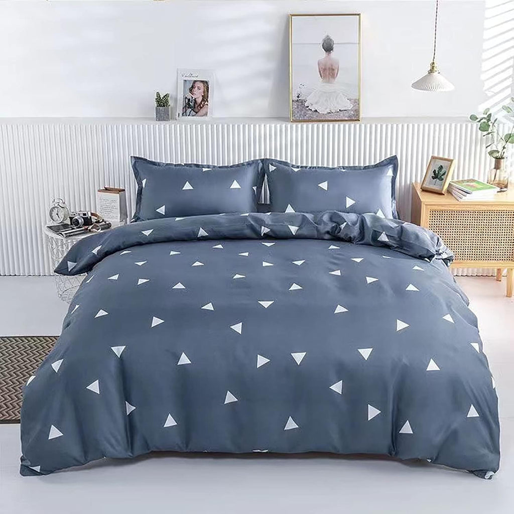 WYFKYMXX Incontinence Duvet Protector Soft and Breathable Cotton Reusable Duvet Waterproof Protector Cover with Zipper Closer & Corner Ties for Child Elder Pet. (Triangle,Twin)