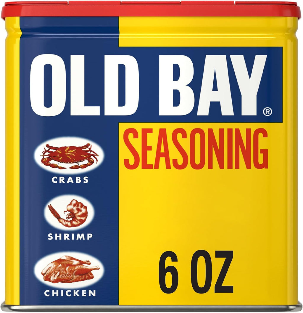 OLD BAY Seasoning, Classic Seafood, Non GMO, Gluten Free, Unique Blend of 18 Herbs & Spices for Shrimp, Crab Dip, Seafood & More, 6 oz