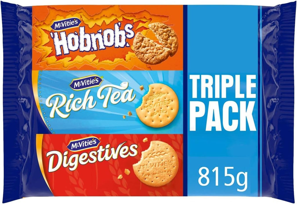 McVitie's Selection Triple Pack The Original Digestive Rich Tea & HobNob 815g Pack in a Premier Life Store Box