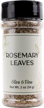 Olive & Vine Rosemary Leaves, Earthy & Aromatic, Seasoning for Roasted Meats, Soups, and Breads, Rich Tradition, Authentic Taste, For Global Recipes (2 Ounce)