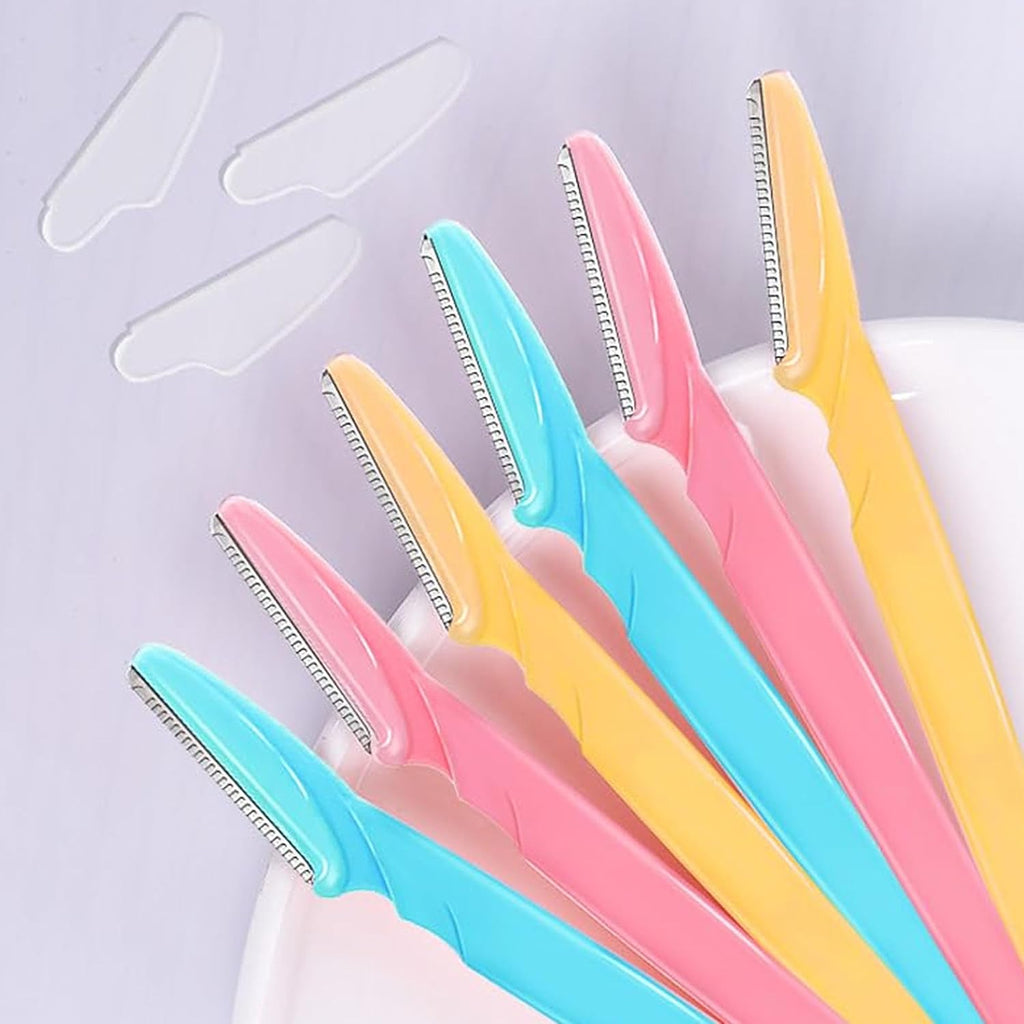 6 Pcs Eyebrow Razor for Women and Men, Facial Hair Remover, Dermaplaning Tool for Face, Precision Eyebrow Shaper, Multipurpose Exfoliating Trimmer with Safety Cover