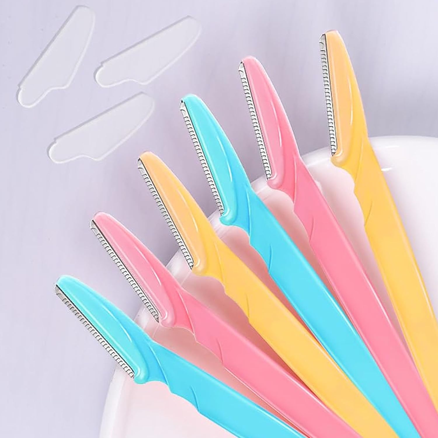 6 Pcs Eyebrow Razor for Women and Men, Facial Hair Remover, Dermaplaning Tool for Face, Precision Eyebrow Shaper, Multipurpose Exfoliating Trimmer with Safety Cover