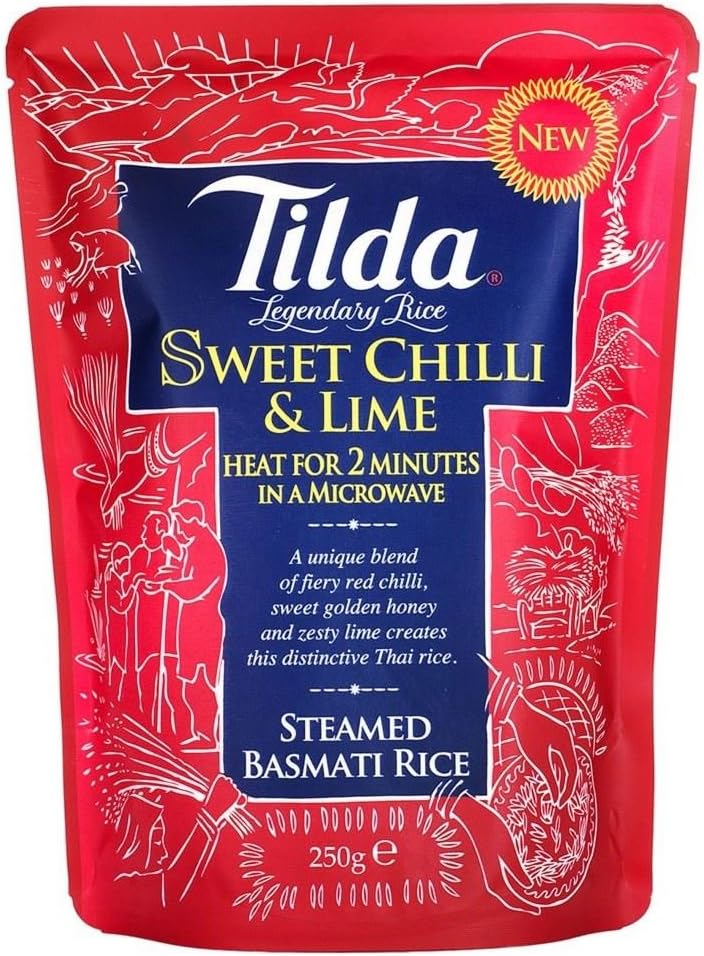 Tilda Steamed Basmati Rice Sweet Chilli & Lime (250g) - Pack of 2