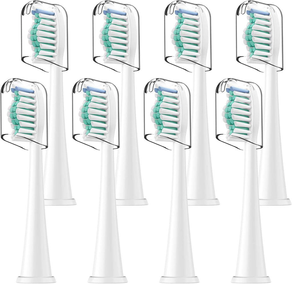 Toothbrush Heads, 8 Pack Electric Toothbrush Replacement Heads for Philips Sonicare Soft Dupont Bristles Replacement Toothbrush Heads for Oral Care