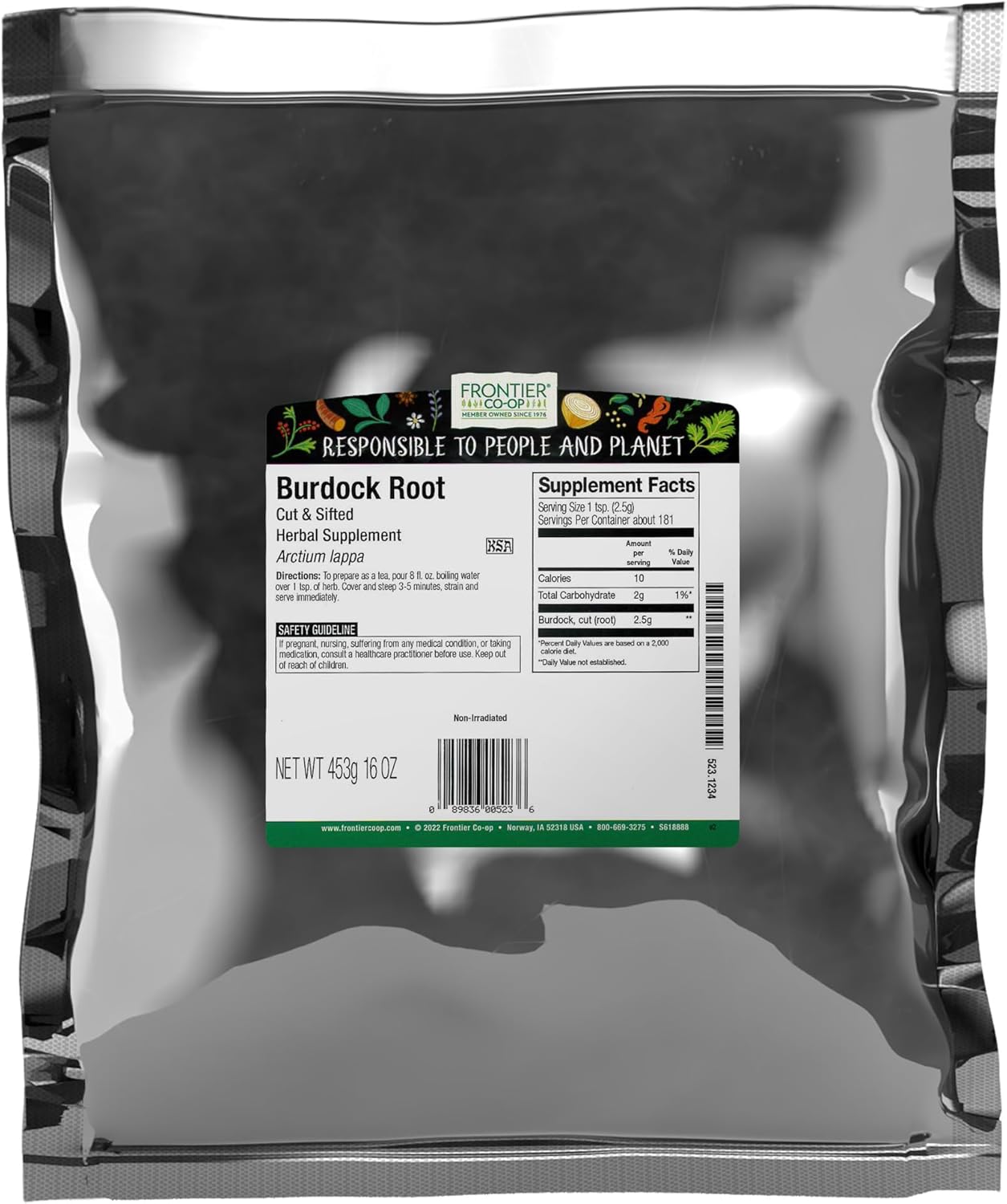 Frontier Co-op Cut and Sifted Burdock Root 1lb