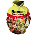 ZUEVI Men's Hoodies Novelty 3D Funny Printed Graphic Pullover Hoodie Sweatshirts with Pockets
