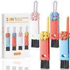 Cup Lid Cleaning Brush - Upgrade 3 in 1 Cup Lid Brush, Portable Water Bottle Crevice Cleaner Brush for Tiny Cup Lid Detail, Bottle Tight Spaces Cup, Sealed Food Storage Containers with Lids(4PCS)