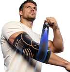Copper-Infused Elbow Brace for Tendonitis and Tennis Elbow [Medical-Grade ＆ Stronger Support] Elbow Compression Sleeve with Adjustable Strap for Arthritis, Golfers, Bursitis, Elbow Pain Relief, Weightlifting, Fit for Men & Women