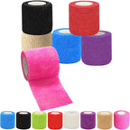 6 Pack 2 Inches Self Adhesive Wrap Bandage Self Adherent Cohesive Bandage Tape Stretch Vet Wrap Breathable Athletic Tape for Sports, Wrist, Ankle（Mixed Colors）