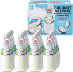 VISVITA Coconut Milk Drink with Nata De Coco, Original | Refreshing Coconut Taste, High Fiber | Plant-Based, Non-GMO & Allergen-Free, 9.8 oz (12 Pack) (Same Exact Product, Just Different Packaging)