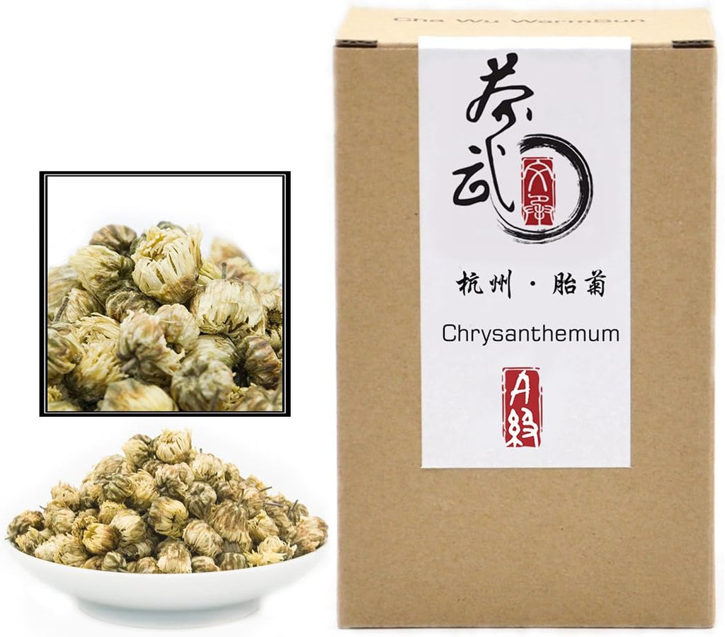 ChaWuWarmSun [A] Chrysanthemum Tea,3.5oz/100g,White Chrysanthemum Bud,HangZhou TongXiang Tai Ju,Chinese Flower Tea