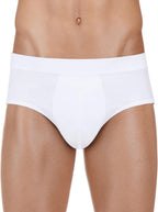 PROTECHDRY - Washable & Reusable Urinary Incontinence Cotton Brief Underwear for Men, with Front Absorbent Area White XX-Large