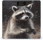 Raccoon Digital Body Weight Scale with Tempered Glass Platform, UV Printing Design, High Precision Bathroom Scale, Slim & Stylish Weighing Scale for Home Bedroom Bathroom