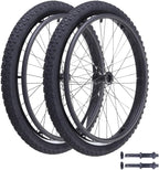 Rear Wheel Assembly for Wheelchair, 24" x1.95" (50-507) Pneumatic Tire Replacement Parts, All Terrain Back Wheels for Indoor and Outdoor(Bearing 12.7mm)