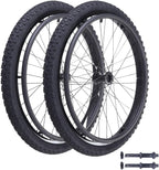 Rear Wheel Assembly for Wheelchair, 24" x1.95" (50-507) Pneumatic Tire Replacement Parts, All Terrain Back Wheels for Indoor and Outdoor(Bearing 12mm)