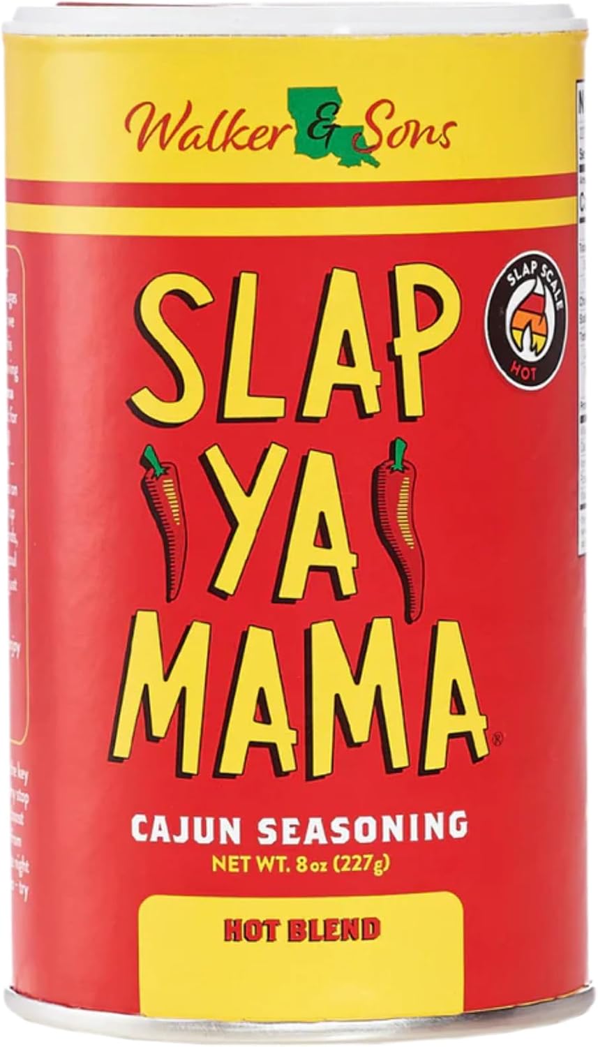 Slap Ya Mama Cajun Seasoning from Louisiana, Hot Blend, No MSG and Kosher, 8 Ounce Can