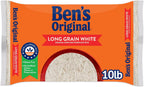 BEN'S ORIGINAL Enriched Long Grain White Rice, Parboiled Rice, 10 lb Bag