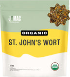 J Mac Botanicals, Organic St John's Wort (16 oz) Hypericum perforatum Loose Leaf Herbal Tea